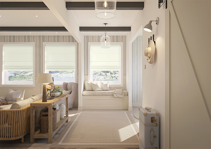 Kyoto Faux Silk, White - Twist&Fit Roman Blind - Image 8